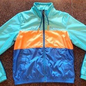 Cotopaxi Teca Vista Full Zip Windbreaker Unisex WM/MS - Teal, Orange, Blue